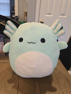 Mint Green Plush Axolotl Stuffed Animal  Kawaii Squishmallow
